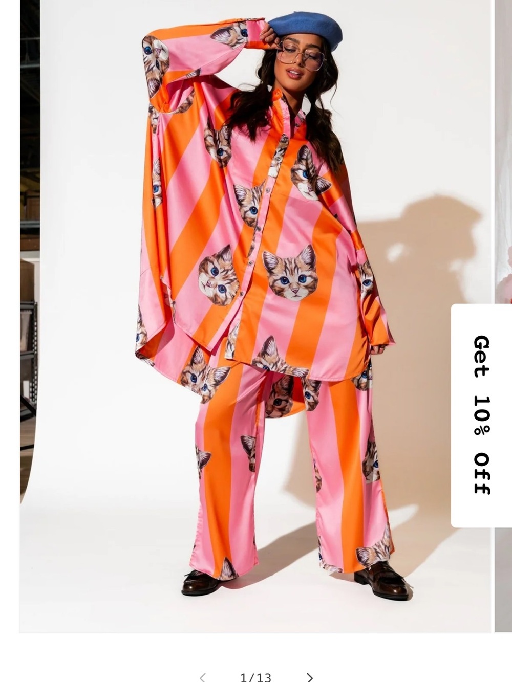 Dressed in lala silk tiger playsuit set - Picture 2 of 2